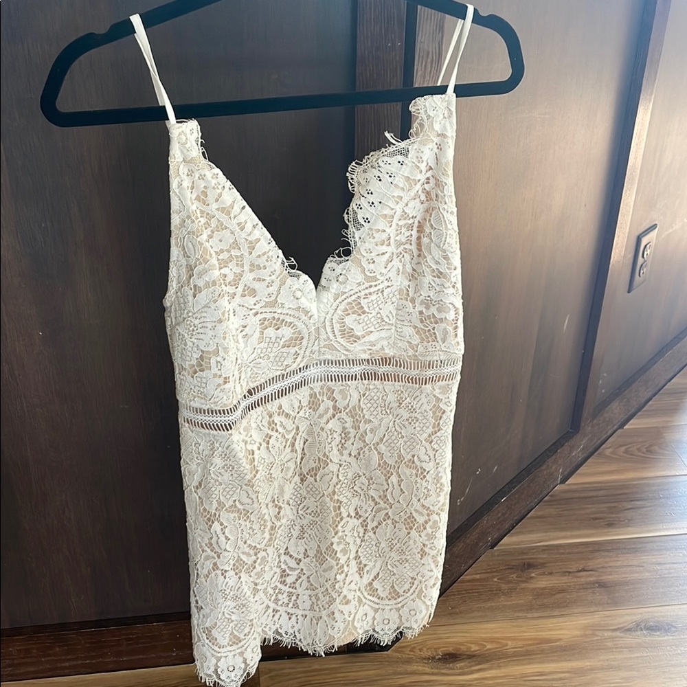 Superdown Lace Dress in Cream